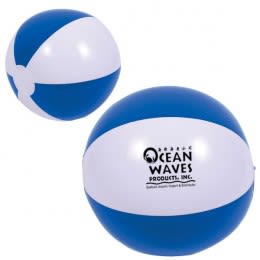 Best Two-Tone Customized Beach Ball - 16 Inches - Blue & White
